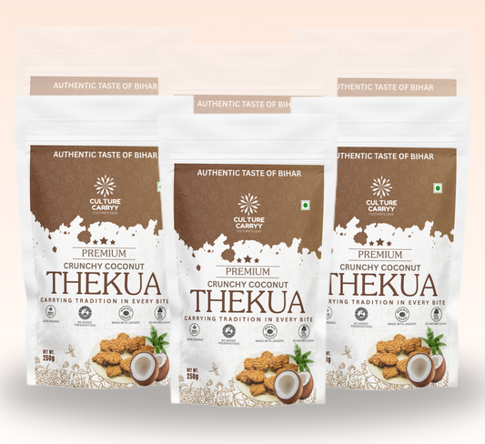 Crunchy Coconut Thekua – Pack of 3 | Handmade Traditional Snack | Culture Carryy